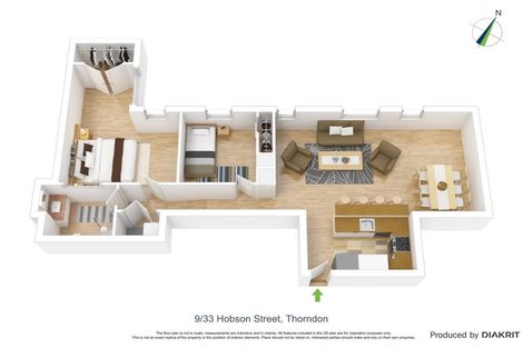 Photo of property in The Villas, 33u9 Hobson Street, Thorndon, Wellington, 6011