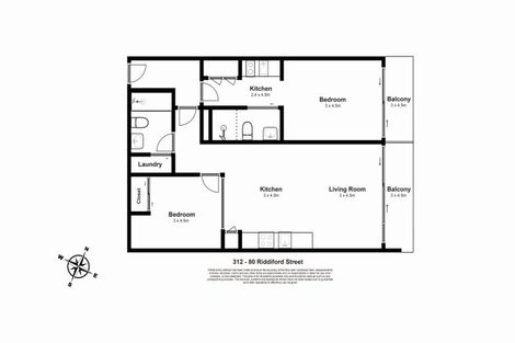 Photo of property in Masina Apartments, 312/80u Riddiford Street, Newtown, Wellington, 6021