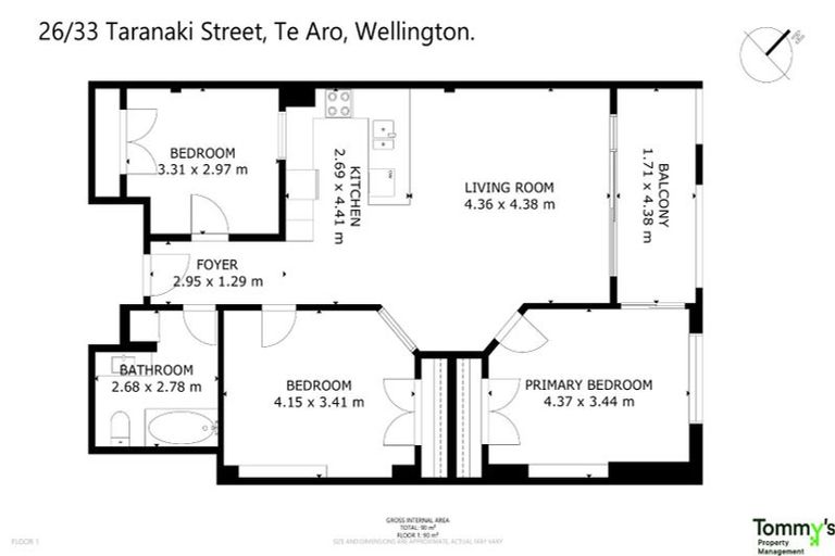 Photo of property in Vicino Apartments, 26/33 Taranaki Street, Te Aro, Wellington, 6011