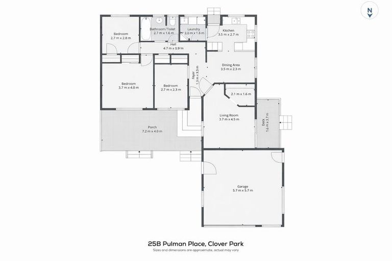Photo of property in 2/25 Pulman Place, Clover Park, Auckland, 2019