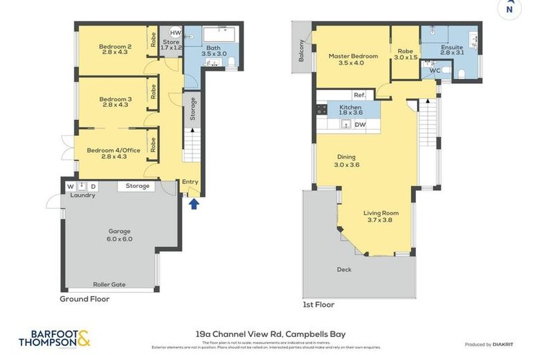 Photo of property in 1/19 Channel View Road, Campbells Bay, Auckland, 0630