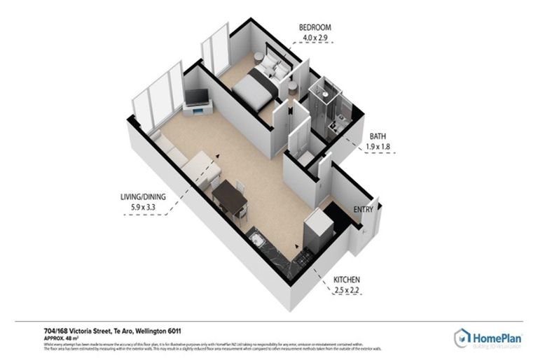 Photo of property in Vsp South, 704/168u Victoria Street, Te Aro, Wellington, 6011
