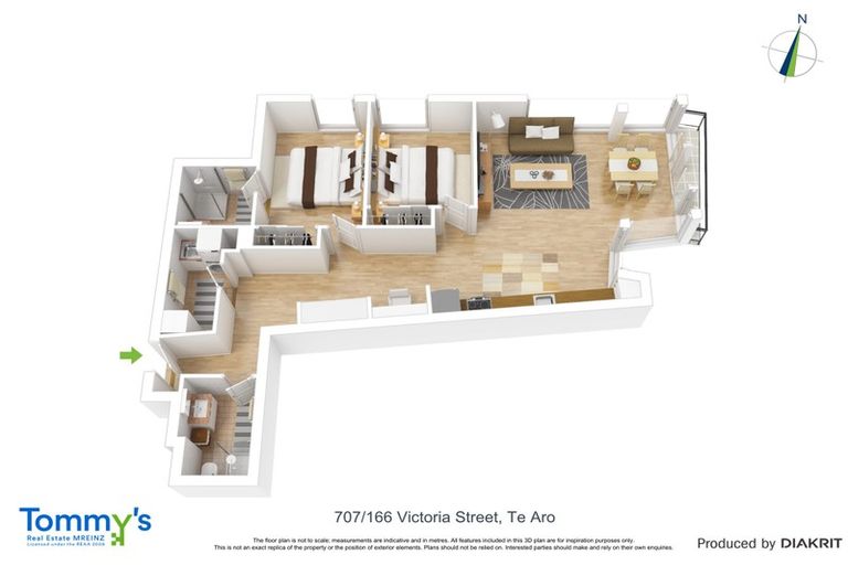 Photo of property in Vsp South, 707/166u Victoria Street, Te Aro, Wellington, 6011