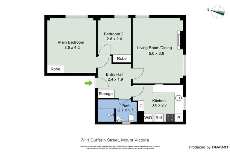 Photo of property in Zena Court, 7/11 Dufferin Street, Mount Victoria, Wellington, 6021