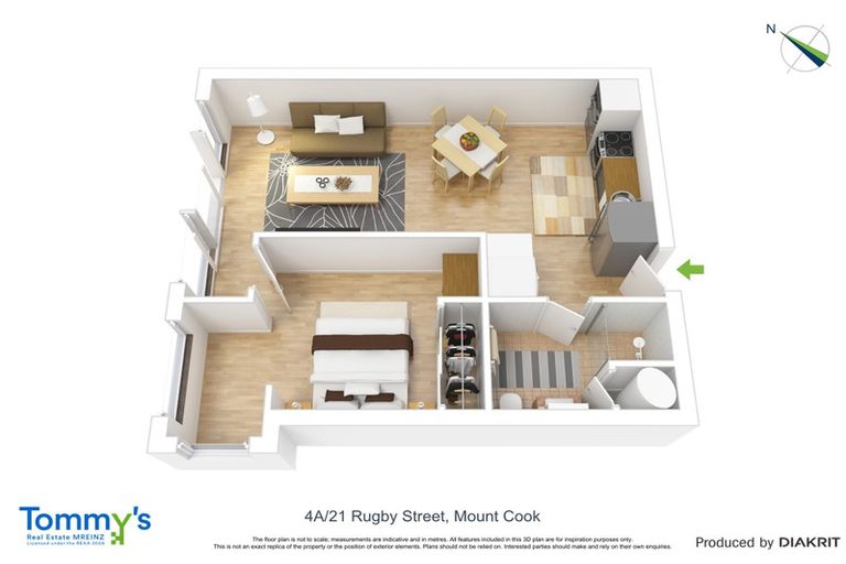 Photo of property in Nouvo Apartments, 4a/21 Rugby Street, Mount Cook, Wellington, 6021