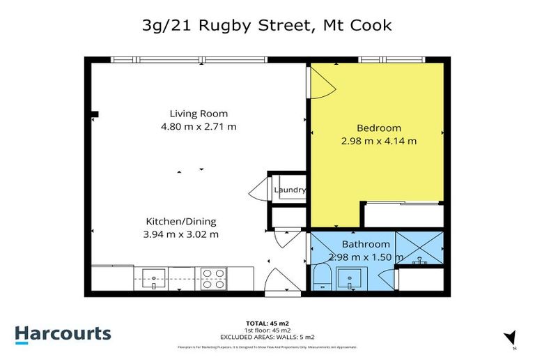 Photo of property in Nouvo Apartments, 3g/21 Rugby Street, Mount Cook, Wellington, 6021