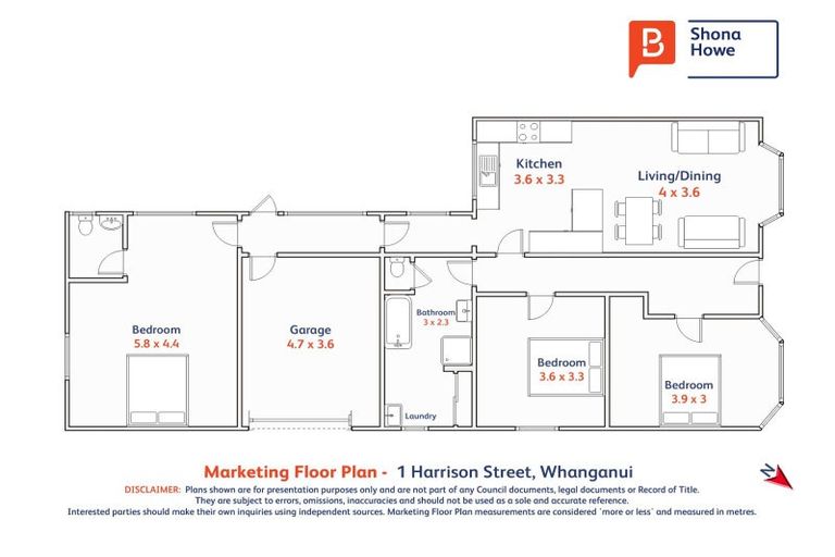 Photo of property in 1 Harrison Street, Whanganui, 4500