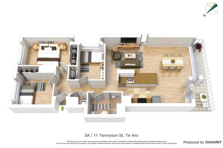 Photo of property in Republic Apartments, 5a/11 Tennyson Street, Te Aro, Wellington, 6011