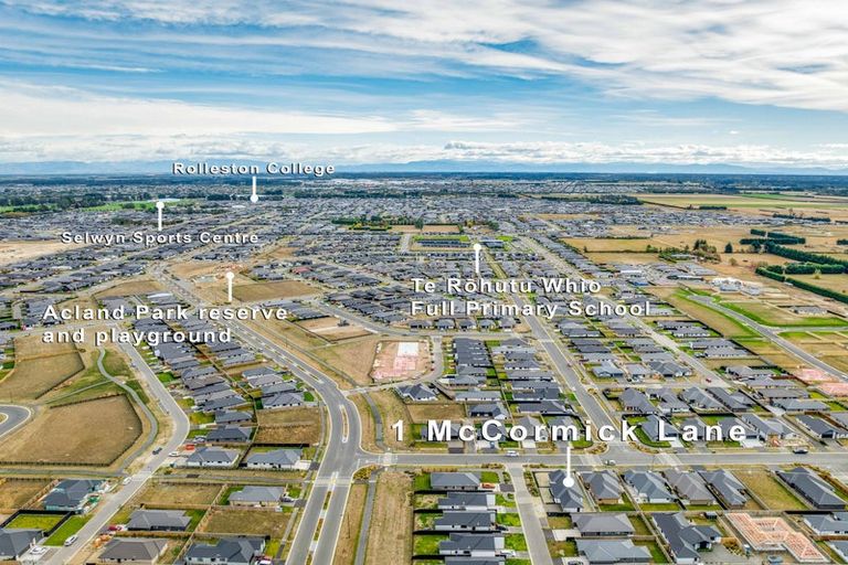 Photo of property in 1 Mccormick Lane, Rolleston, 7615