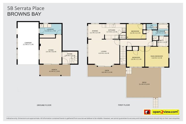 Photo of property in 2/5 Serrata Place, Browns Bay, Auckland, 0630