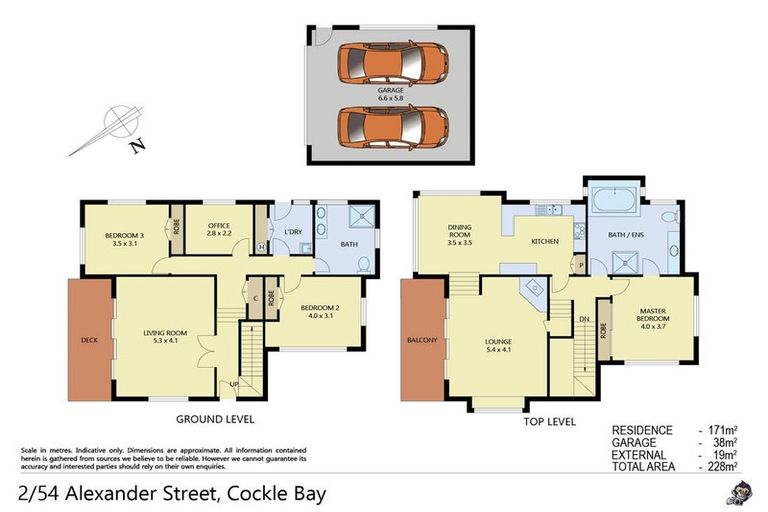 Photo of property in 2/54 Alexander Street, Cockle Bay, Auckland, 2014