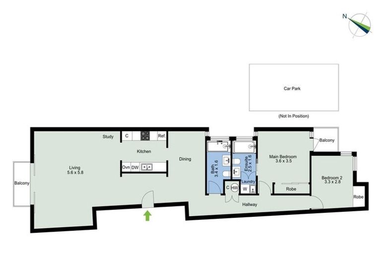 Photo of property in Aqua, 11/74 Oriental Parade, Oriental Bay, Wellington, 6011