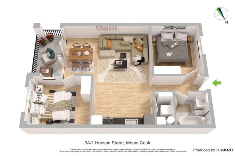 Photo of property in 3a/1 Hanson Street, Mount Cook, Wellington, 6021