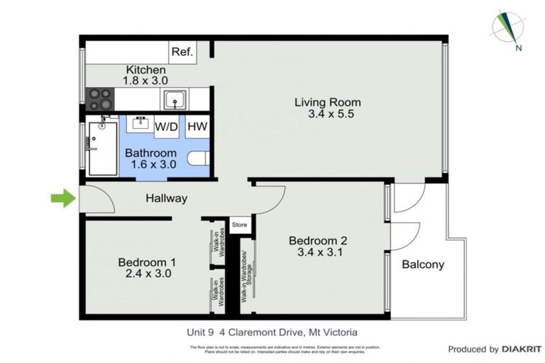 Photo of property in 4f9 Claremont Grove, Mount Victoria, Wellington, 6011