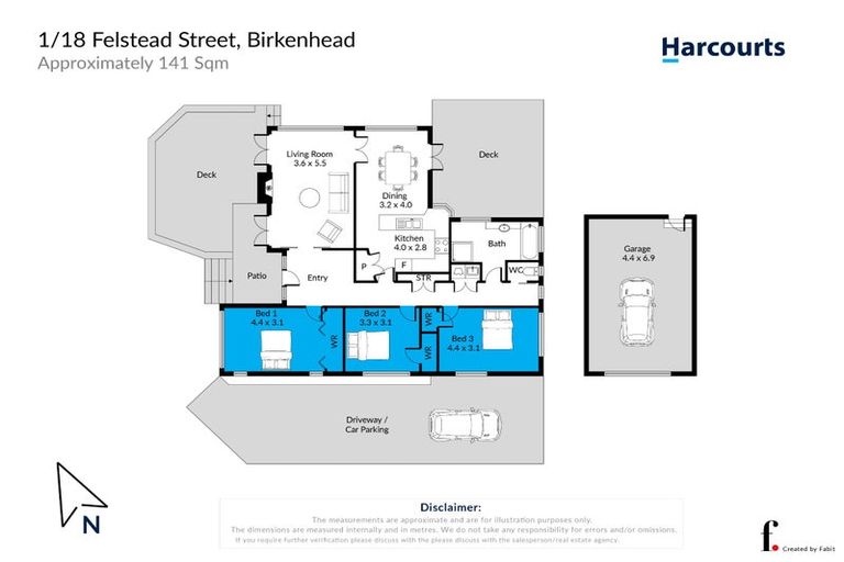 Photo of property in 2/18 Felstead Street, Birkenhead, Auckland, 0626