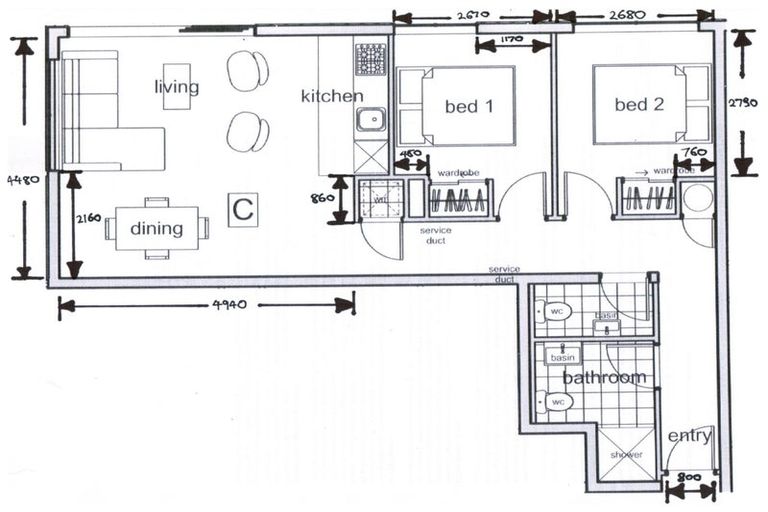 Photo of property in Alpha Apartments, 503/4u Elizabeth Street, Mount Victoria, Wellington, 6011