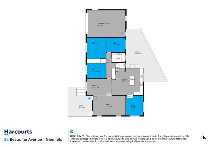 Photo of property in 36 Beaudine Avenue, Glenfield, Auckland, 0629