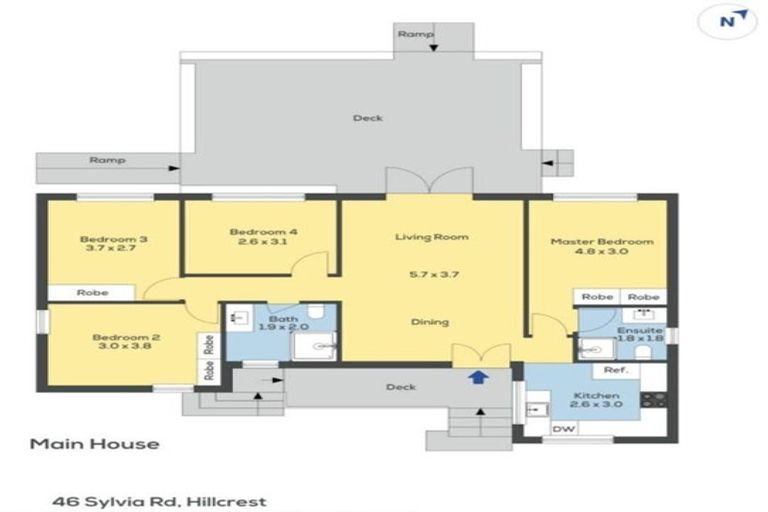 Photo of property in 46 Sylvia Road, Hillcrest, Auckland, 0627