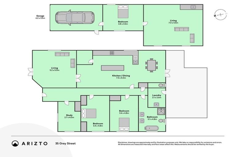 Photo of property in 35 Grey Street, College Estate, Whanganui, 4500