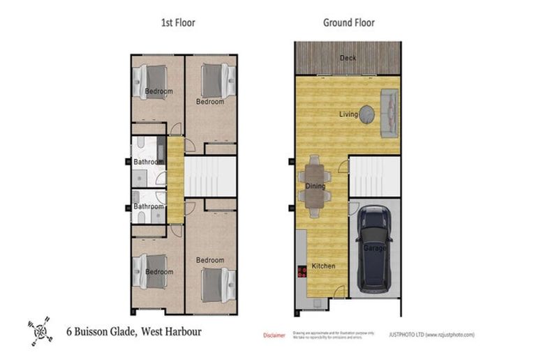 Photo of property in 6d Buisson Glade, West Harbour, Auckland, 0618