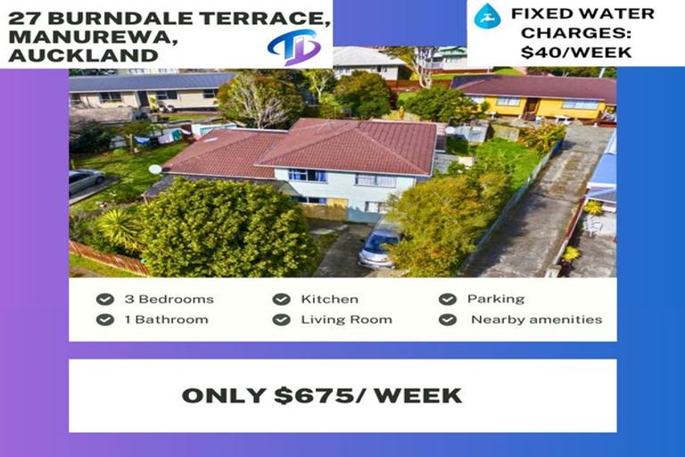 Photo of property in 27 Burndale Terrace, Manurewa, Auckland, 2102