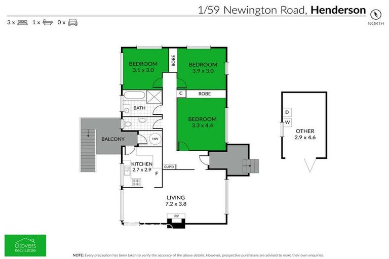 Photo of property in 1/59 Newington Road, Henderson, Auckland, 0612