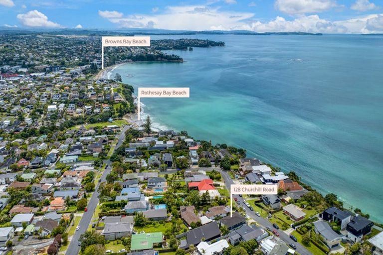 Photo of property in 128 Churchill Road, Rothesay Bay, Auckland, 0630