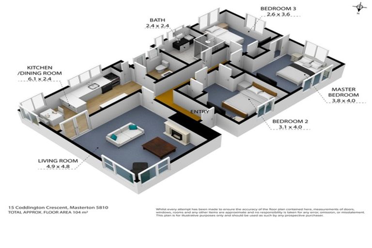 Photo of property in 15 Coddington Crescent, Masterton, 5810