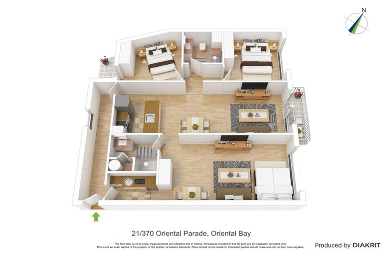 Photo of property in The Capital, 21/370 Oriental Parade, Oriental Bay, Wellington, 6011