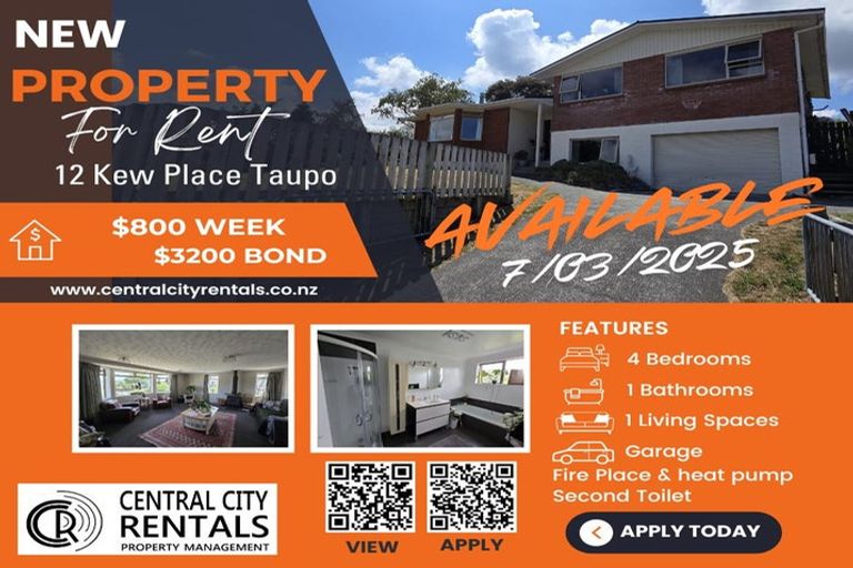 Photo of property in 12 Kew Place, Richmond Heights, Taupo, 3330