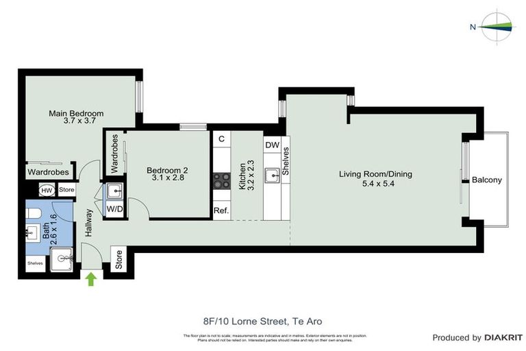 Photo of property in Republic2, 8f/11 Tennyson Street, Te Aro, Wellington, 6011