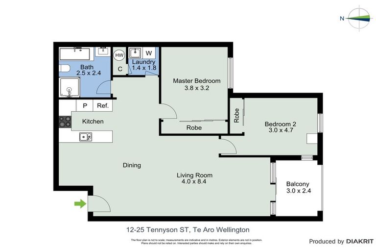 Photo of property in Tennyson Apartments, 12/25 Tennyson Street, Te Aro, Wellington, 6011