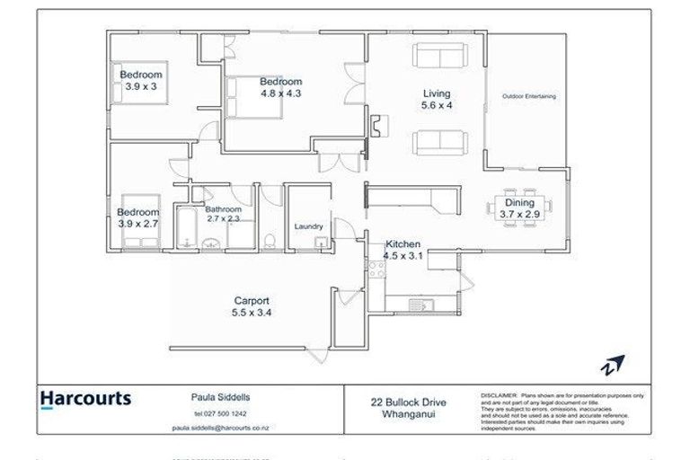 Photo of property in 22 Bullock Drive, Springvale, Whanganui, 4501