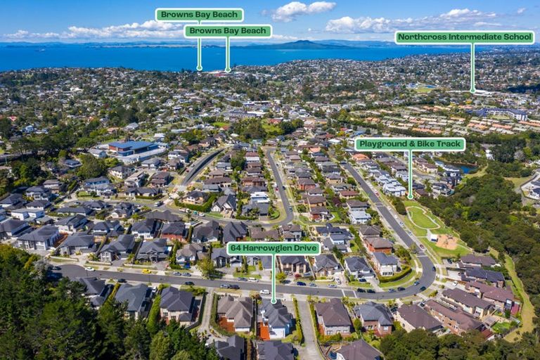 Photo of property in 64 Harrowglen Drive, Northcross, Auckland, 0630