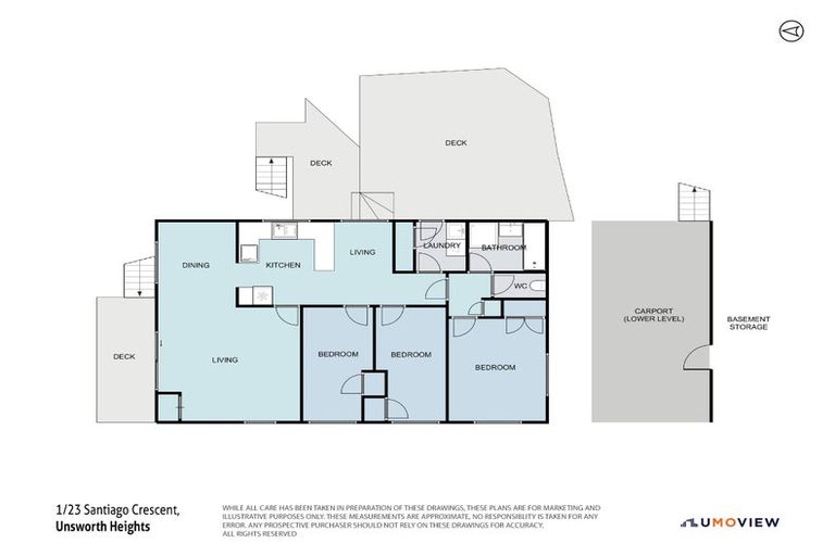 Photo of property in 1/23 Santiago Crescent, Unsworth Heights, Auckland, 0632