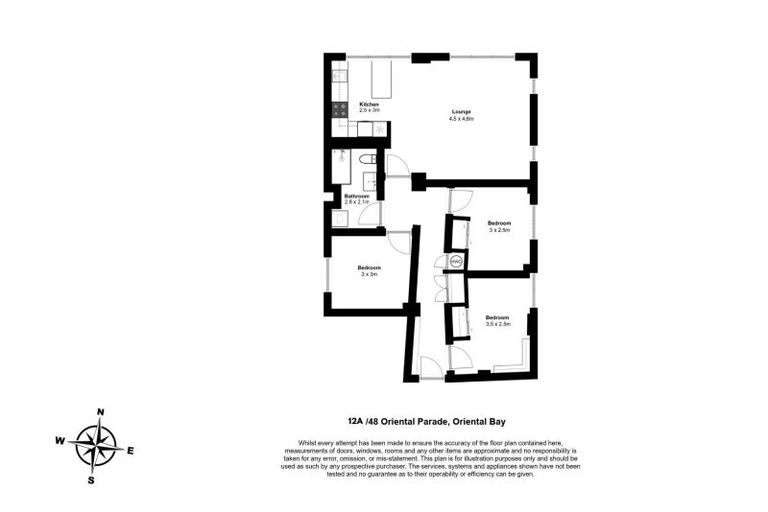 Photo of property in Fountain Court, 13/48 Oriental Parade, Oriental Bay, Wellington, 6011