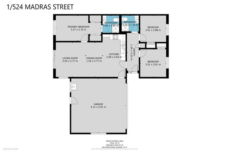 Photo of property in 1/542 Madras Street, St Albans, Christchurch, 8014