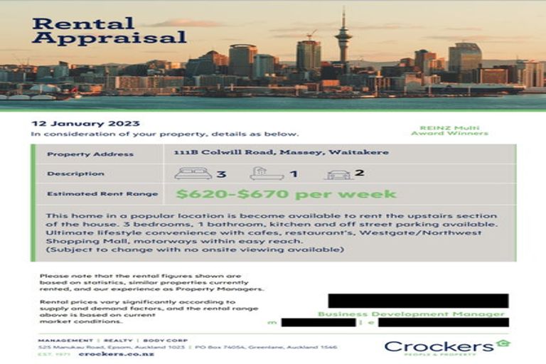 Photo of property in 111b Colwill Road, Massey, Auckland, 0614