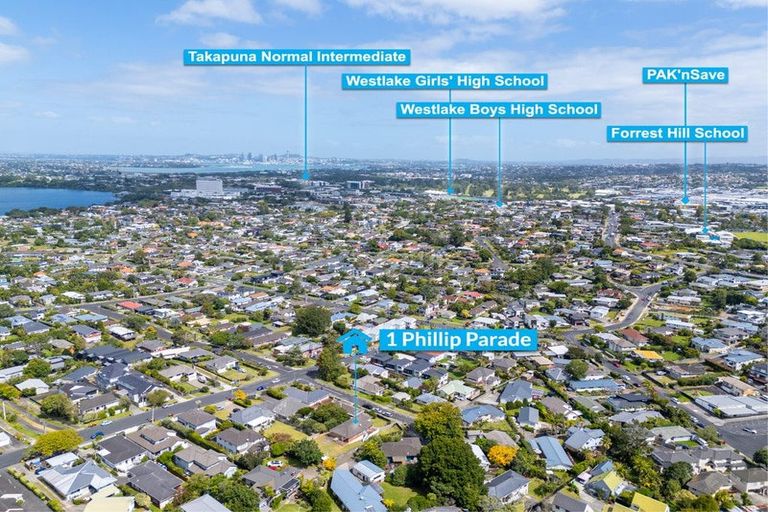 Photo of property in 1 Phillip Parade, Forrest Hill, Auckland, 0620