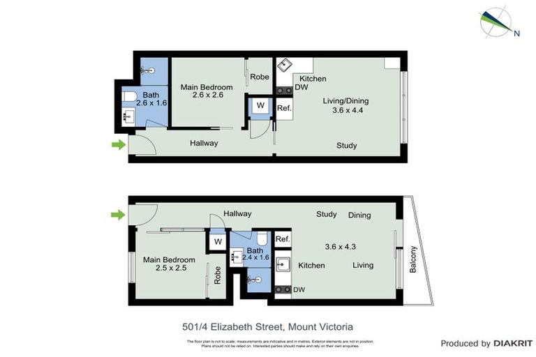 Photo of property in Alpha Apartments, 501/4u Elizabeth Street, Mount Victoria, Wellington, 6011