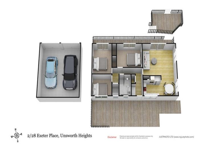 Photo of property in 2/28 Exeter Place, Unsworth Heights, Auckland, 0632