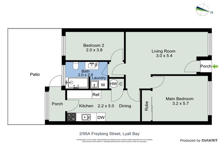 Photo of property in 2/95a Freyberg Street, Lyall Bay, Wellington, 6022