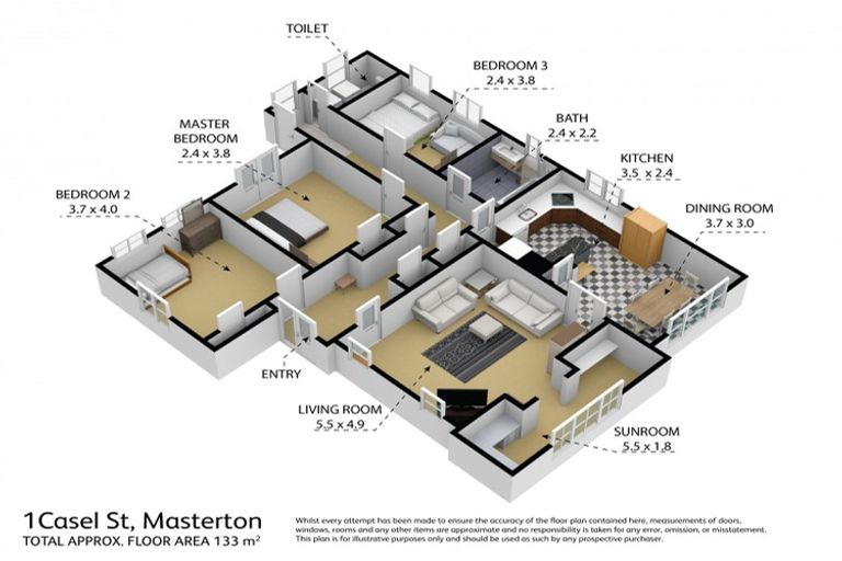 Photo of property in 1 Casel Street, Masterton, 5810