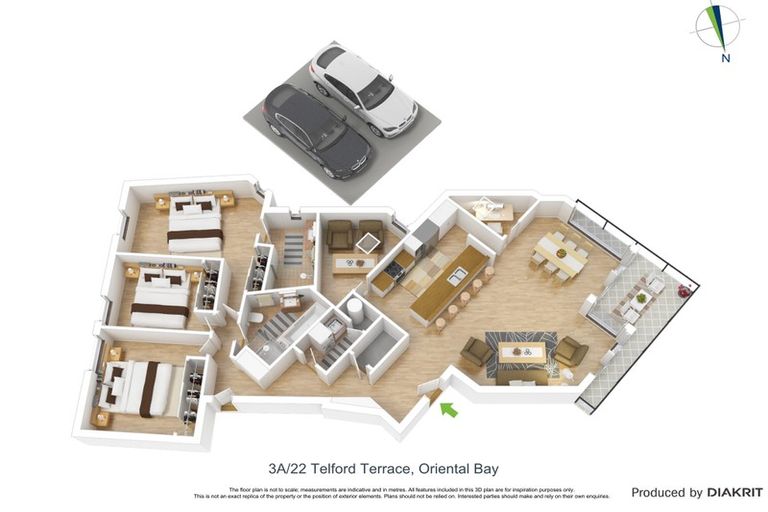 Photo of property in 3a/22 Telford Terrace, Oriental Bay, Wellington, 6011