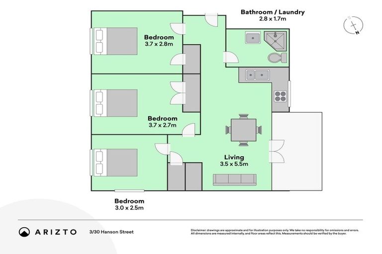 Photo of property in 3/30 Hanson Street, Mount Cook, Wellington, 6021