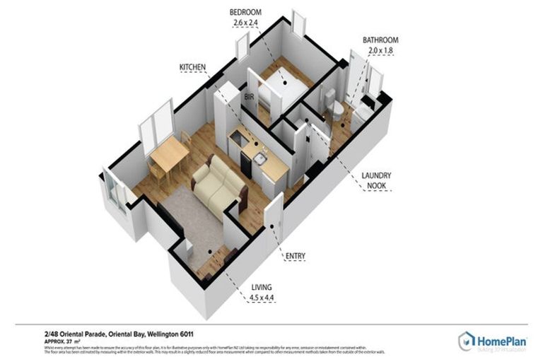 Photo of property in Fountain Court, 48u2 Oriental Parade, Oriental Bay, Wellington, 6011
