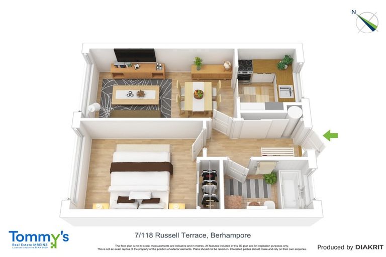 Photo of property in Beresford Apartments, 118u7 Russell Terrace, Berhampore, Wellington, 6023