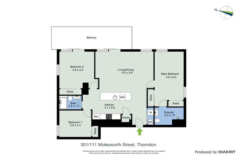 Photo of property in Frame Apartments, 301/111u Molesworth Street, Thorndon, Wellington, 6011