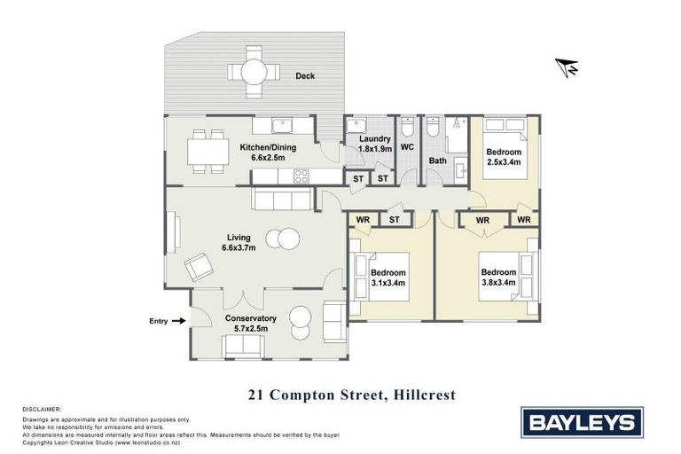 Photo of property in 21 Compton Street, Hillcrest, Auckland, 0627