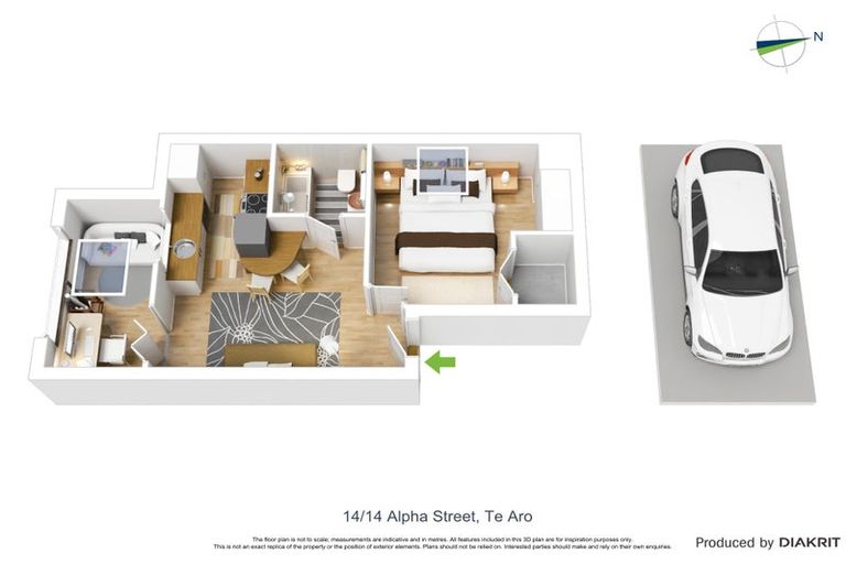 Photo of property in Courtenay Mews Apartments, 14/14u Alpha Street, Te Aro, Wellington, 6011